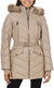 Women's Logo Lepaord Belted Hood Puffer Coat - Cream