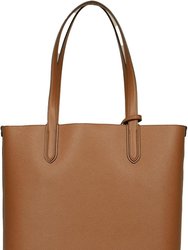 Women's Luggage Brown Eliza Extra Large East/West Reversible Tote Handbag - Brown