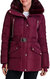 Women's Mid-length Down coat-Dark Ruby - Red