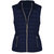 Women's Navy Blue Down Sleeveless Puffer Vest With Removable Hood - Blue