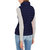 Women's Navy Blue Down Sleeveless Puffer Vest With Removable Hood