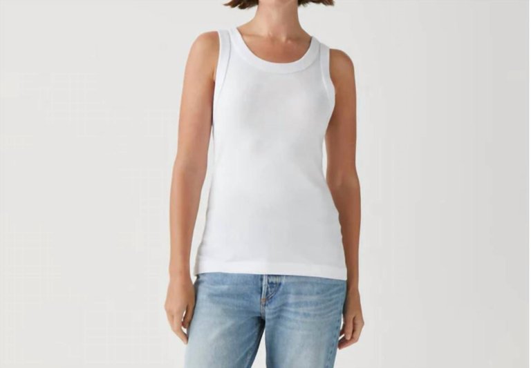 Paloma Open Crew Neck Tank - White