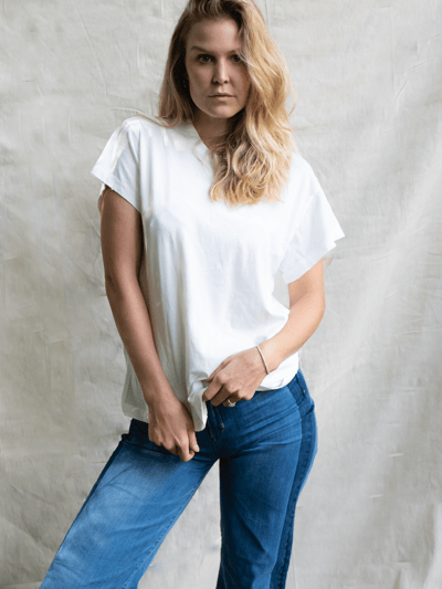 MIDHEAVEN DENIM Zoe Vintage Tee In White product