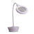 LED Task Light and Magnifier Table Lamp w/ Pincushion Base