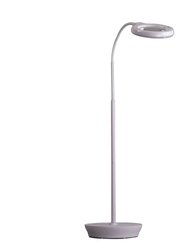Rechargeable LED Floor Light and Magnifier Lamp - White