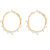 Isla Pearl Hoop - Gold-White