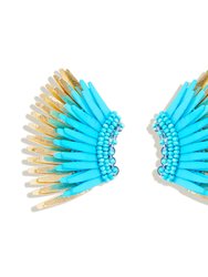 Mini Madeline Earrings - Cerulean-Gold
