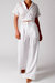 Brooklyn Cloisters Embroidery Linen Wrap Top - Pure White - Pure White