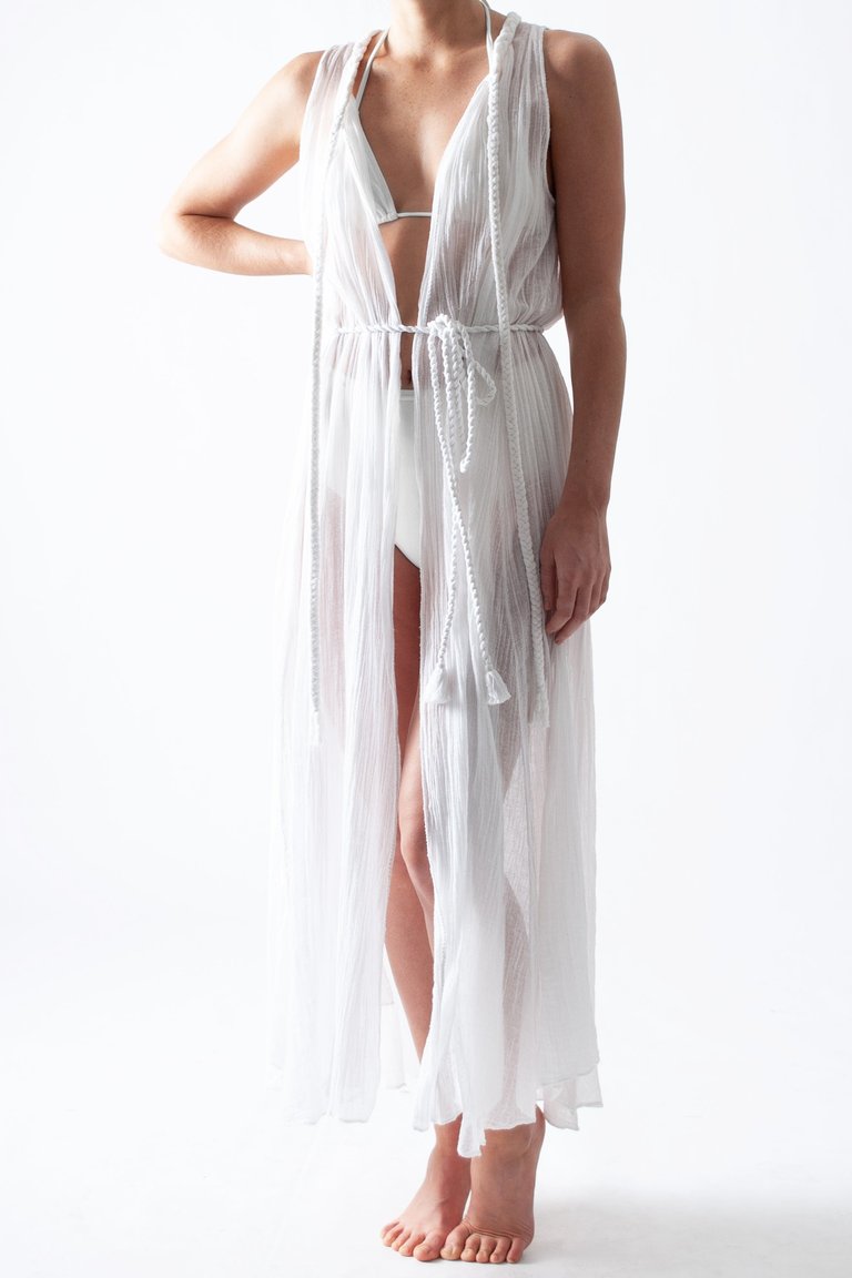 Calypso Gauze Dream Coverup - Pure White