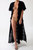 Imani Scalloped Lace Coverup Coat - Black