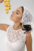 Martina Lace Headscarf - Pure White