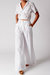 River Pleated Linen Pants - Pure White - Pure White