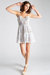 Sara Dragonfly Embroidery Dress - Pure White