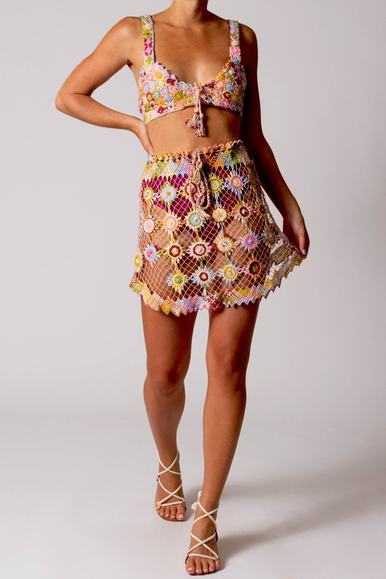 Telma Filet Lace Skirt - Lollipop