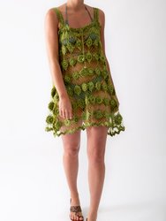 Vana Filet Lace Coverup in Green - Green