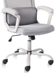 Milemont Office Chair, High Back Ergonomic Mesh Desk Office Chair with Padding Armrest and Adjustable Headrest - Gray