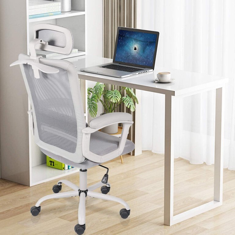Milemont Office Chair, High Back Ergonomic Mesh Desk Office Chair with Padding Armrest and Adjustable Headrest