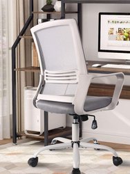 Milemont Office Chair, Mid Back Mesh Office Computer Swivel Desk Task Chair, Ergonomic Executive Chair with Armrests