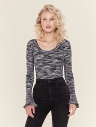 Space Dye Square Neck Pullover