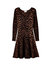 Textured Cheetah Flare Knit Dress