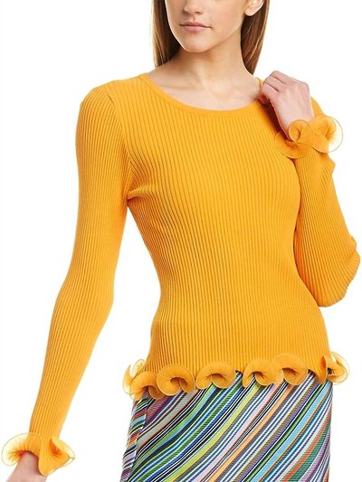 MILLY Wired Edge Ribbed Knit Pullover Sweater product