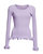 Women'S Wired Edges Ribbed Knit Pullover Sweater - Lavender
