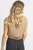 Cableknit Nora Crop Tank In Taupe