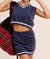 Colegio Sweater And Mini Skirt Set In Navy