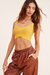 Cropped Ribbed Sweater Tank In Mustard