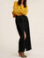 Long Sleeve Loose Crop Top In Mustard