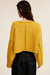 Long Sleeve Loose Crop Top In Mustard