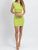 Nights Ribbed Mini Dress In Neon Apple