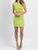 Nights Ribbed Mini Dress In Neon Apple - Neon Apple