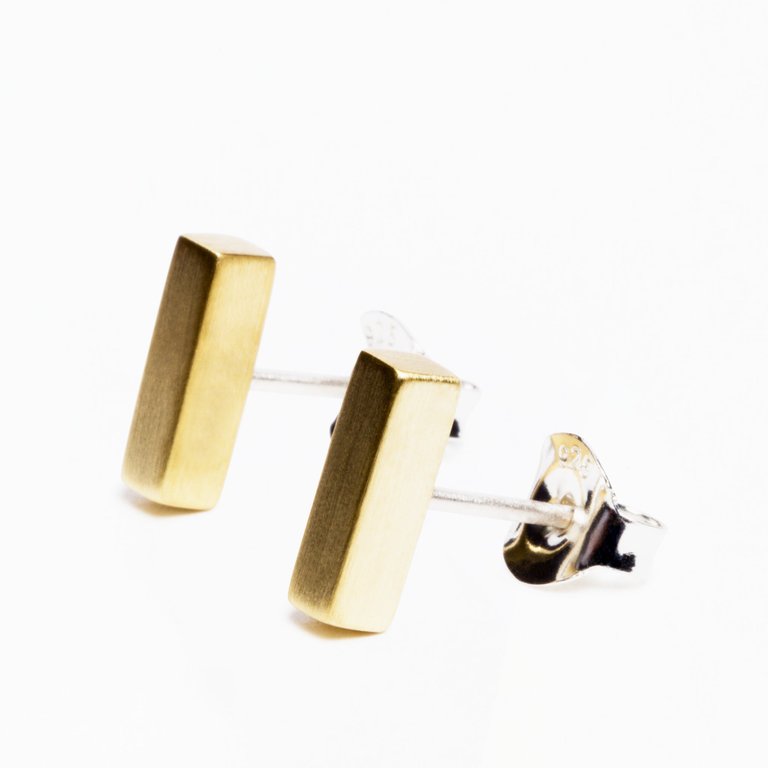 Bar Earrings - Brass