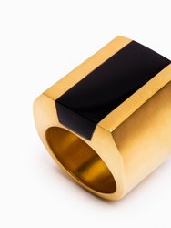 Deckard Ring - Gold/Onyx