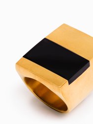 Icarus Ring - Brass/Onyx