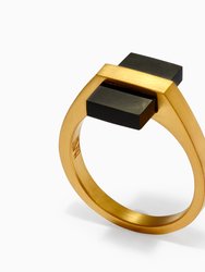 Inlay Ring - Gold/Onyx