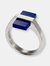 Inlay Ring - Silver/Lapis Lazuli