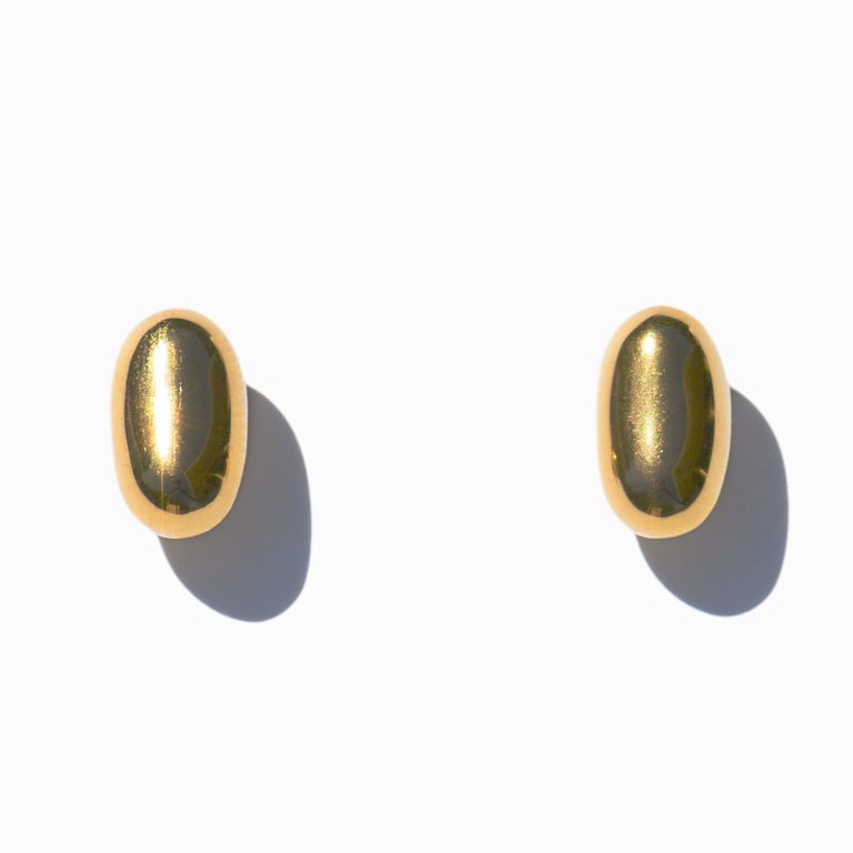 Mini Bean Earrings - Gold