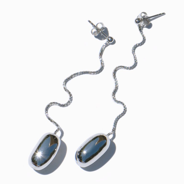Pellet Earrings - Silver