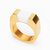 Syd Ring - Gold/white agate