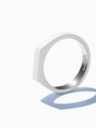 Theorem Ring - Matte white/Silver