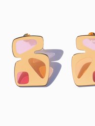 Vitral Earrings - Gold/Multicolored