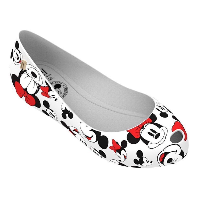 White Minnie Mouse Ultragirl Mary Janes - White