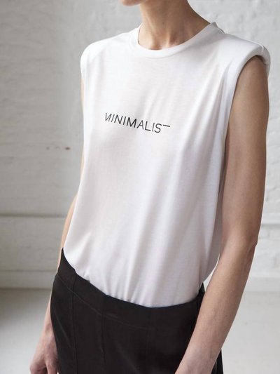 Minimalist Inessa Luxe Logo Shoulder Pad Tee In White product