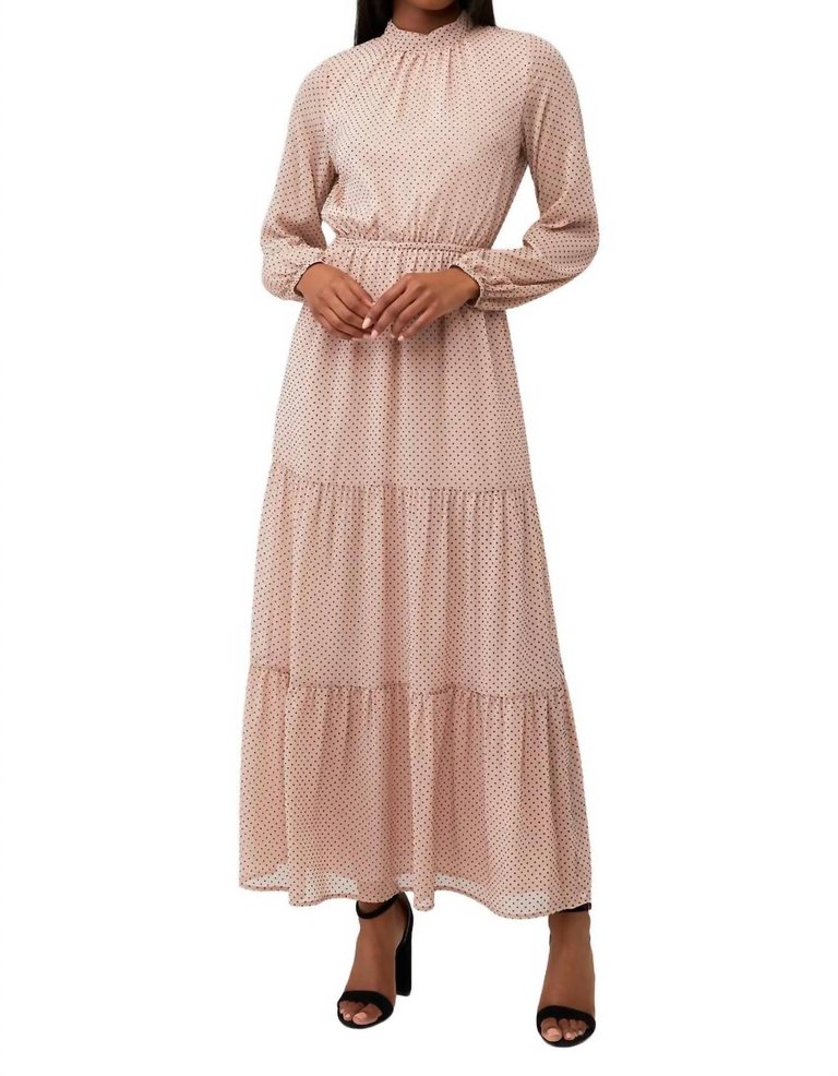 Be Someone Maxi Dress In Blush/black - Blush/black