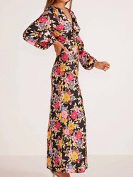 Emira Maxi Dress In Black Floral