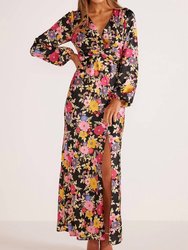 Emira Maxi Dress In Black Floral