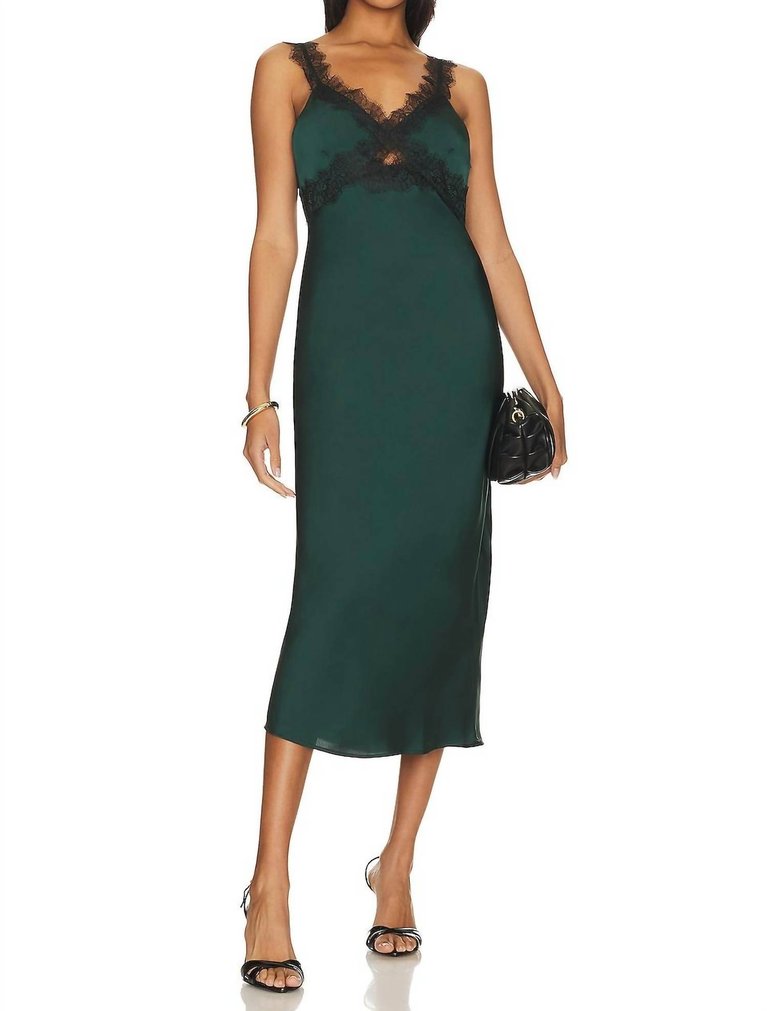 Erin Midi Dress - Emerald Green