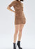 Faiza Ruched Jersey Mini Dress - Brown